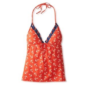 Red Anchor Sperry Tankini Swim Top